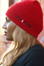 Load image into Gallery viewer, Class & Polish Beanie - Cardinal Red (Side embroider)